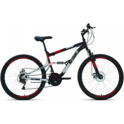 Велосипед Altair MTB FS 26 2.0 16" черный/красный