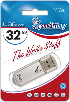 USB Flash Drive Smart Buy 32GB V-Cut USB 2.0 Silver (SB32GBVC-S)