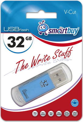 USB Flash Drive Smart Buy 32GB V-Cut USB 2.0 Blue (SB32GBVC-B)