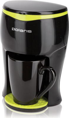 Кофеварка Polaris pcm0109 (черный/салатовый)