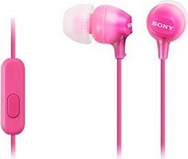 Наушники Sony MDR-EX15AP, розовые Наушники Sony MDR-EX15AP, розовые