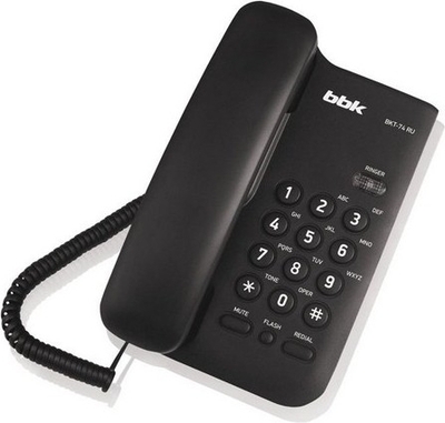 Проводной телефон BBK BKT-74 RU черный