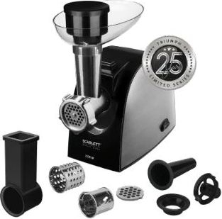 Мясорубка Scarlett SC-MG45M25 черный/серебристый Мясорубка Scarlett SC-MG45M25 черный/серебристый