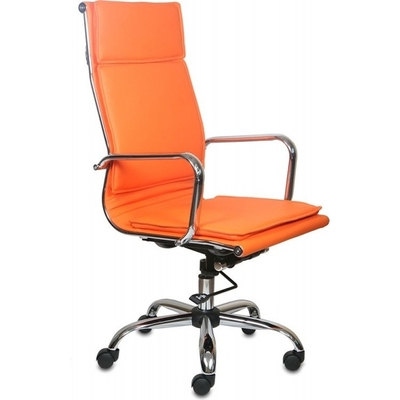 Кресло Бюрократ CH-993/ORANGE оранжевый искусственная кожа крестовина хром