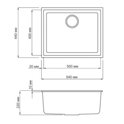 Кухонная мойка Omoikiri Bosen 54-U-PL image description