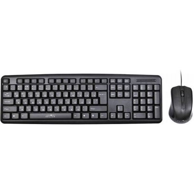 Мышь Oklick 600M black + клавиатура проводные