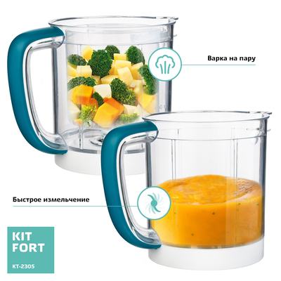 Блендер Kitfort KT-2305 белый/голубой image description