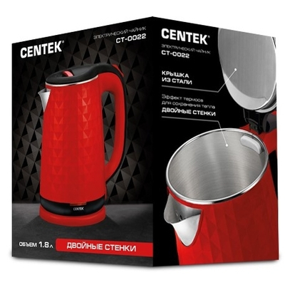 Электрочайник Centek CT-0022 red