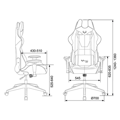 Кресло игровое Бюрократ VIKING 5 AERO YELLOW