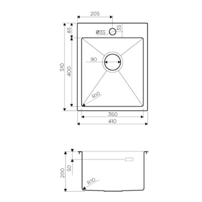 Кухонная мойка Omoikiri Akisame 41-IN нержавеющая сталь
