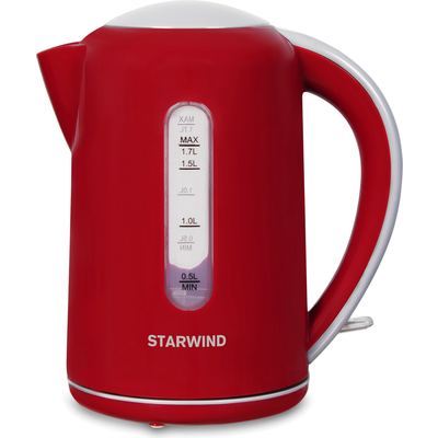 Электрочайник Starwind SKG1021  красный/серый