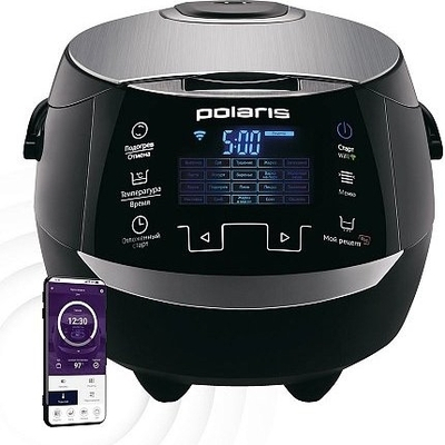 Мультиварка Polaris PMC 0530 Wi-Fi IQ Home черный серебро