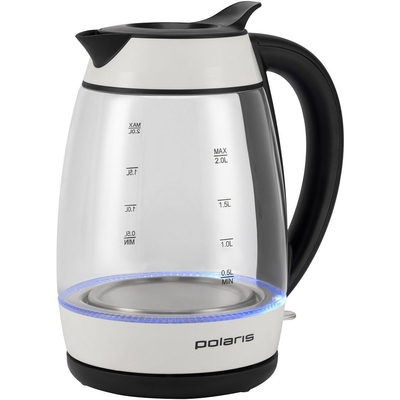 Электрочайник Polaris PWK 2006CGL белый/черный image description