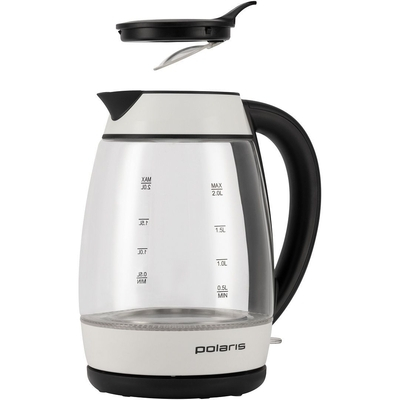 Электрочайник Polaris PWK 2006CGL белый/черный image description