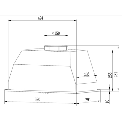 Вытяжка Weissgauff BOX 1200 BL