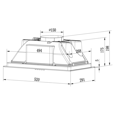 Вытяжка Weissgauff BOX 850 BL