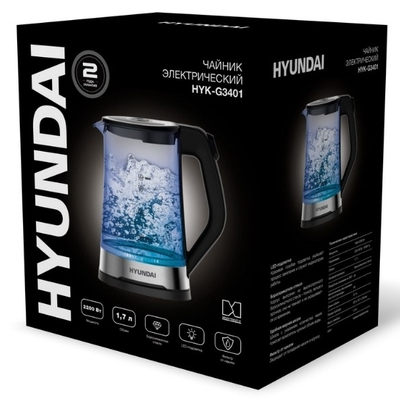 Электрочайник Hyundai HYK-G3401