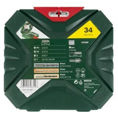 Набор инструмента Bosch X-line 34 34 предмета (жесткий кейс)