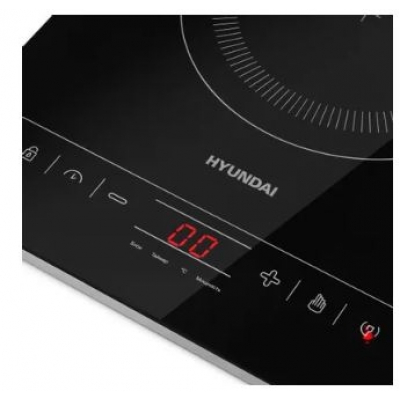 Плита кухонная Hyundai HYC-0111 черный/серебристый