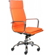  Кресло Бюрократ CH-993/ORANGE оранжевый искусственная кожа крестовина хром